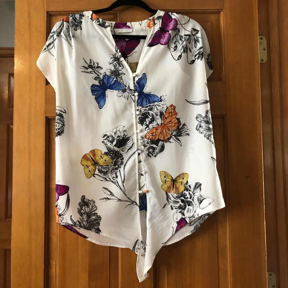 Colorful Button Up Blouse